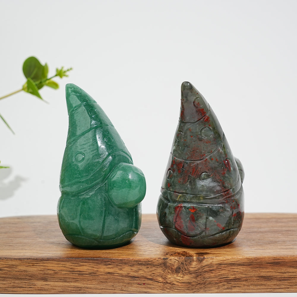Natural Crystal Whimsical Gnome Carving