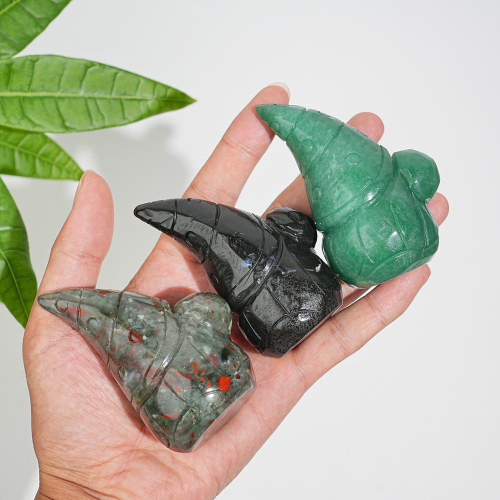 Natural Crystal Whimsical Gnome Carving