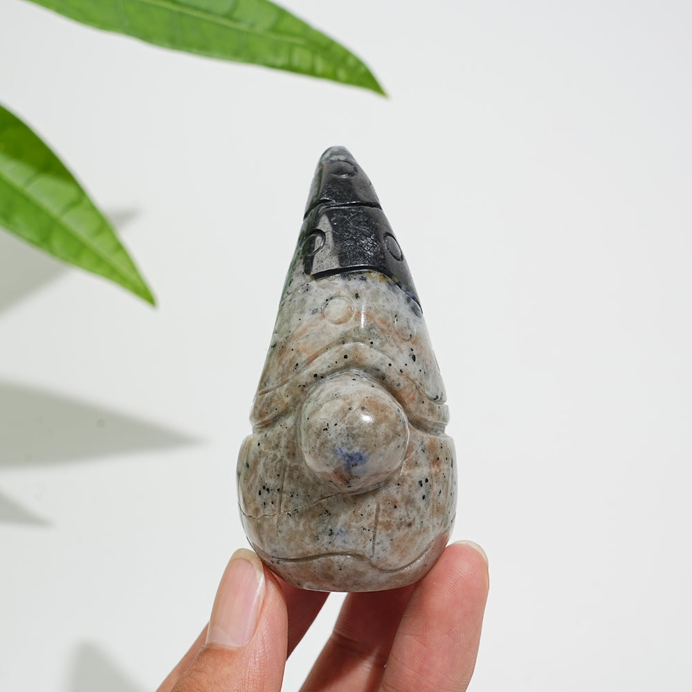 Natural Crystal Whimsical Gnome Carving
