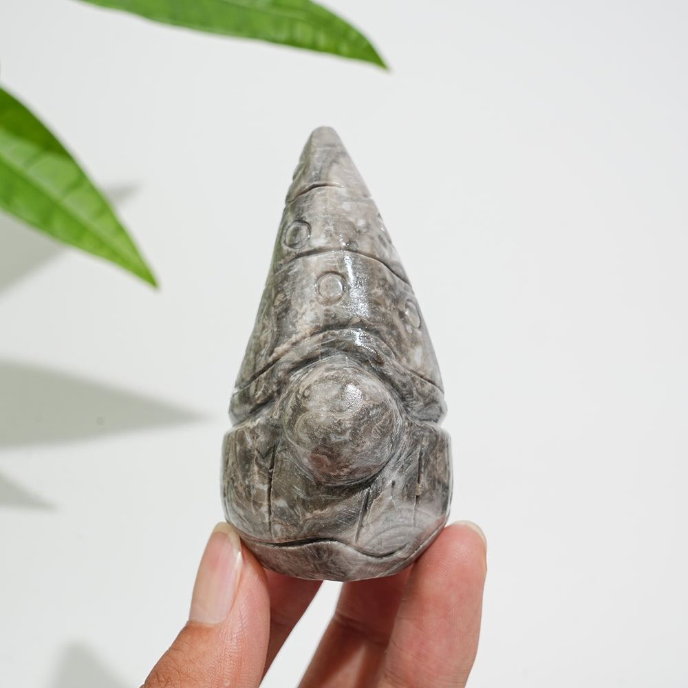Natural Crystal Whimsical Gnome Carving