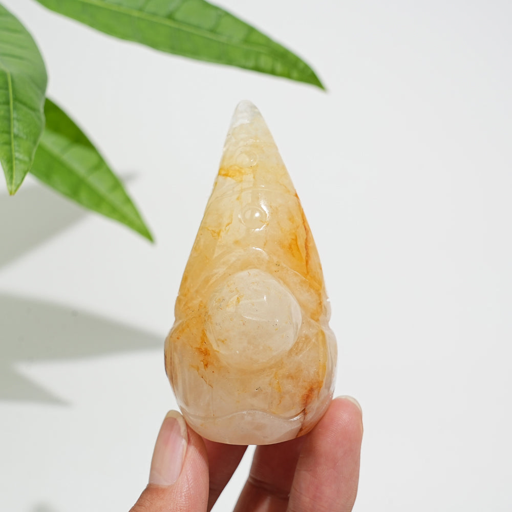 Natural Crystal Whimsical Gnome Carving