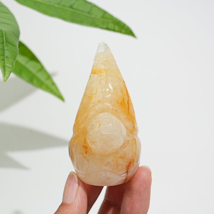 Natural Crystal Whimsical Gnome Carving
