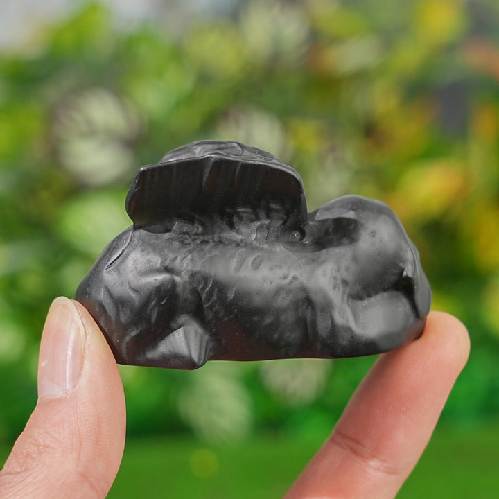 Natural Crystal Carving Sleeping Angel Cat & Dog