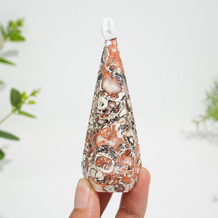 Unique,Natural Crystal Money Agate Diamond Tower