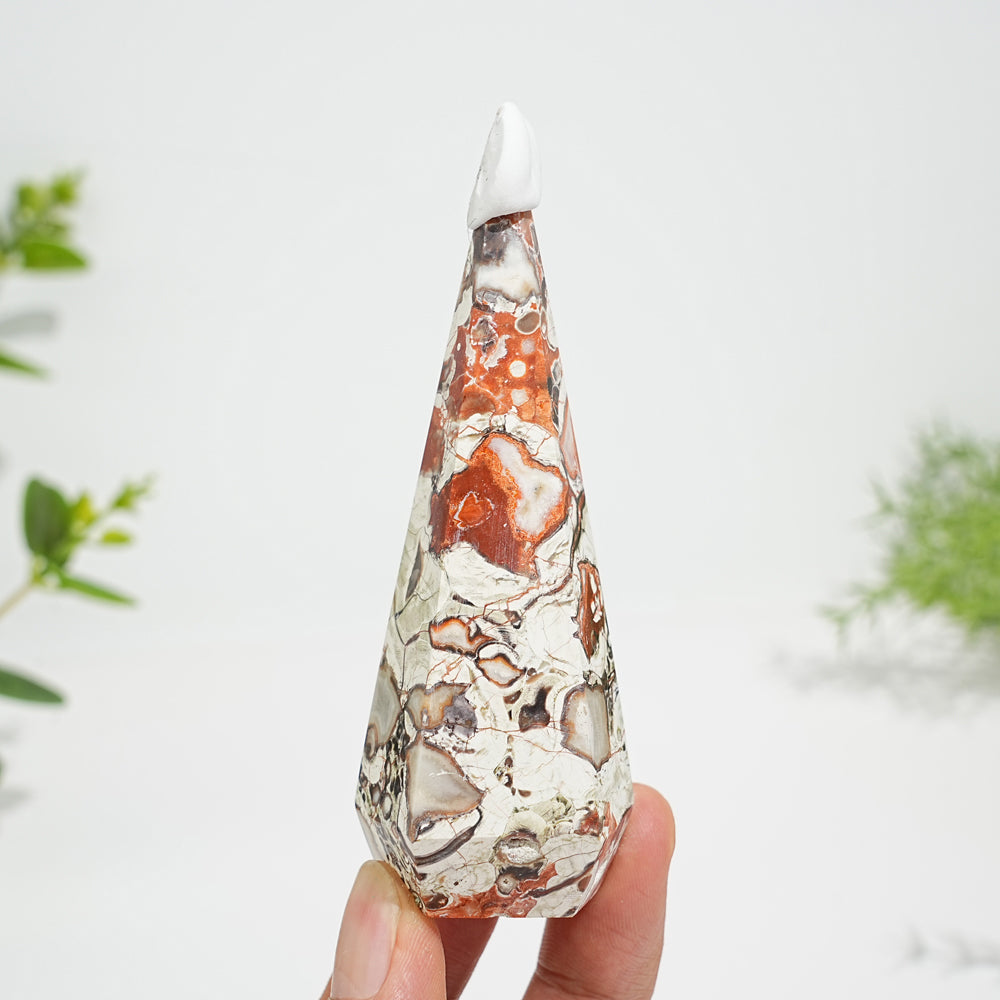 Unique,Natural Crystal Money Agate Diamond Tower