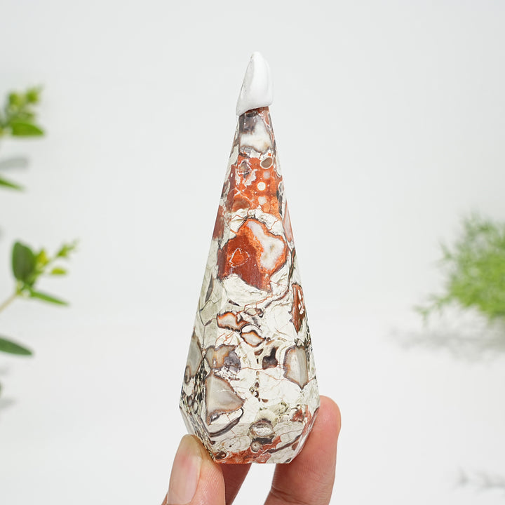 Unique,Natural Crystal Money Agate Diamond Tower