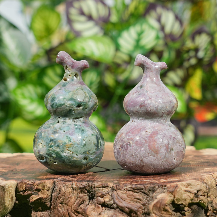 Natural Ocean Jasper Gourd