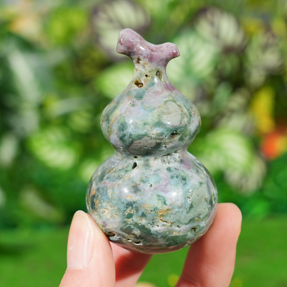 Natural Ocean Jasper Gourd