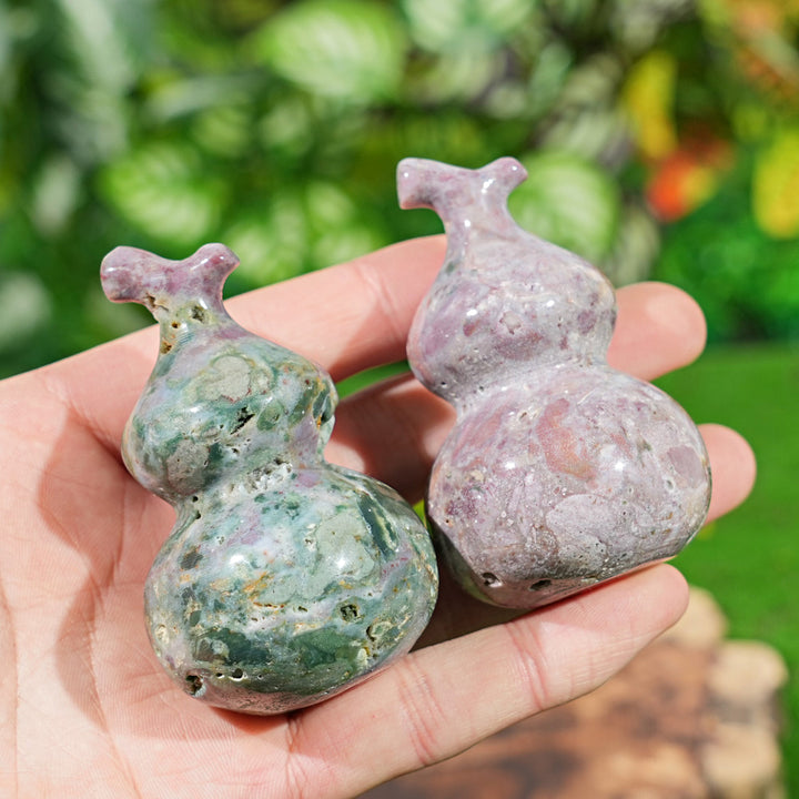 Natural Ocean Jasper Gourd