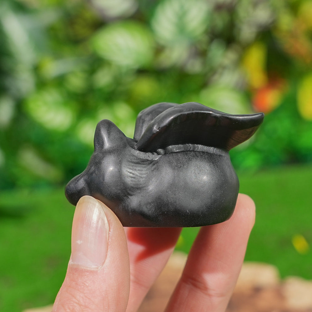 Natural Crystal Carving Sleeping Angel Cat & Dog