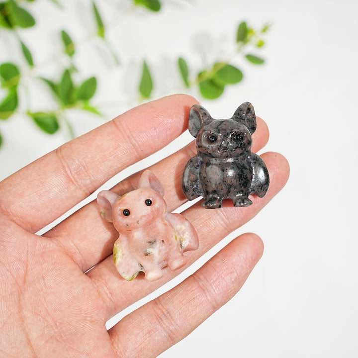 Natural Crystal Mini Vampire Bat Carving