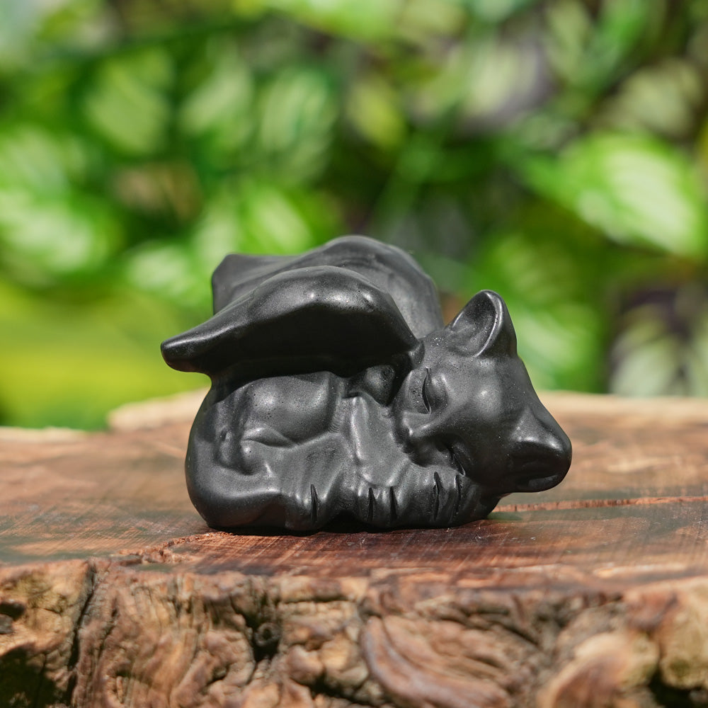 Natural Crystal Carving Sleeping Angel Cat & Dog