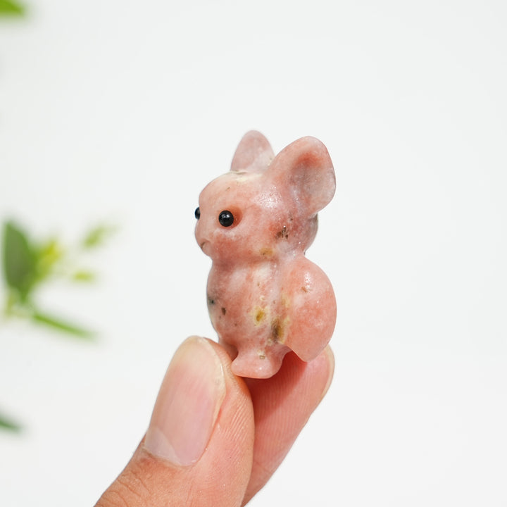 Natural Crystal Mini Vampire Bat Carving