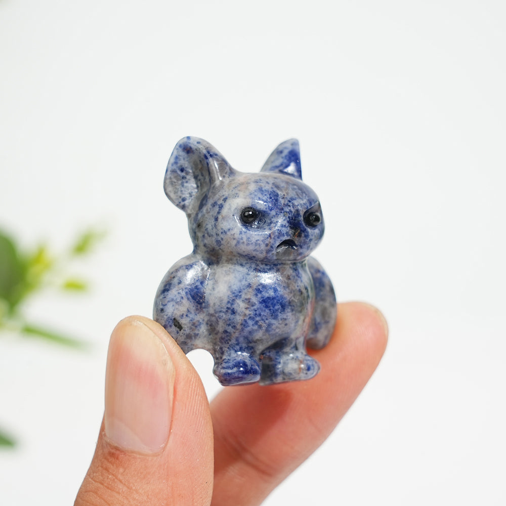 Natural Crystal Mini Vampire Bat Carving