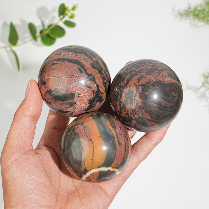 Natural Crystal Tiger Calcite Sphere