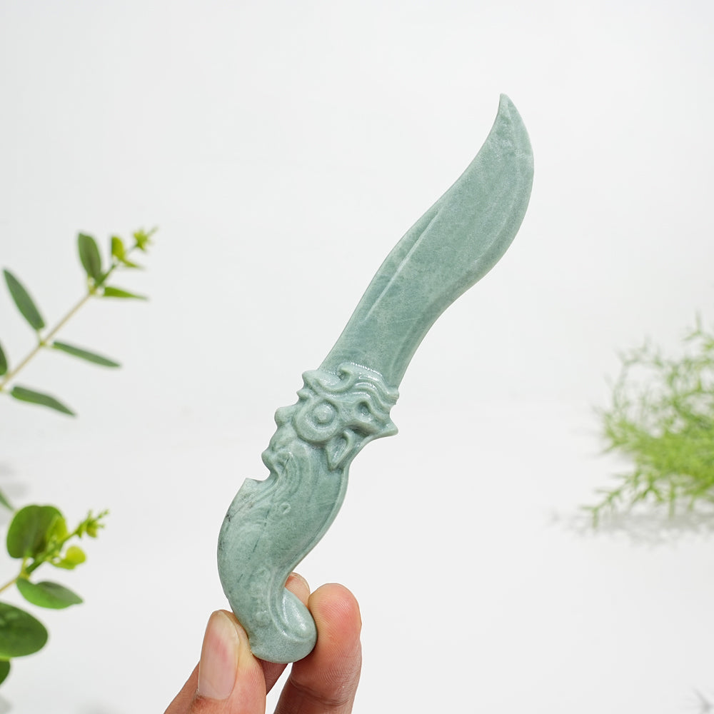 Natural Crystal Dagger Carving