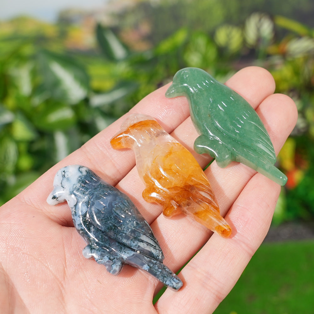 Natural Crystal Carving Hummingbird