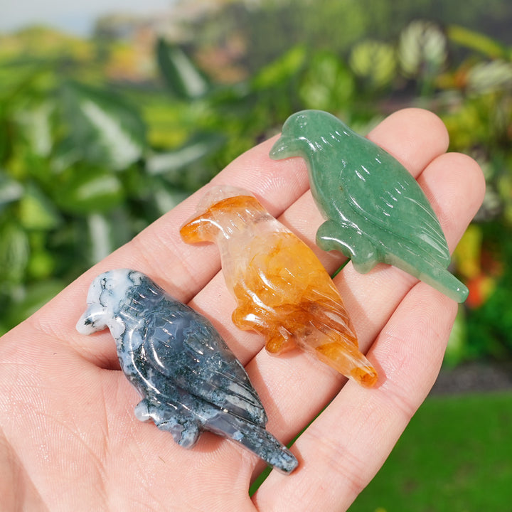 Natural Crystal Carving Hummingbird