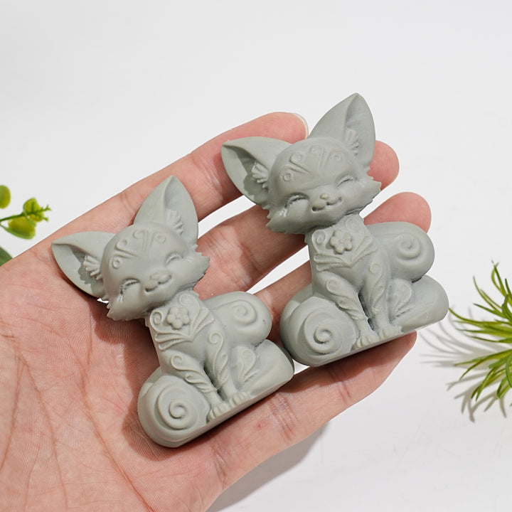 Natural Crystal Carving Calcite Fox