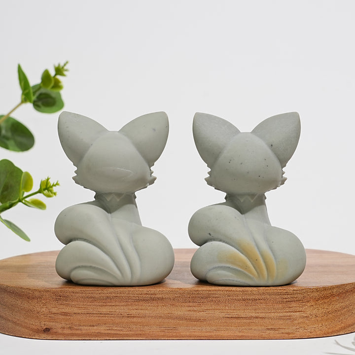 Natural Crystal Carving Calcite Fox