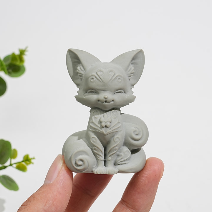 Natural Crystal Carving Calcite Fox