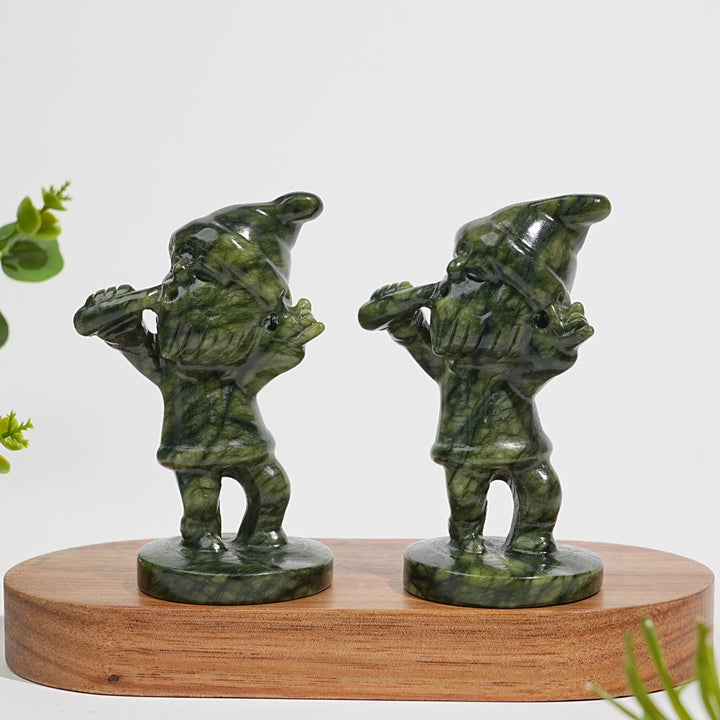 Natural Crystal Carving Serpentine Gnome