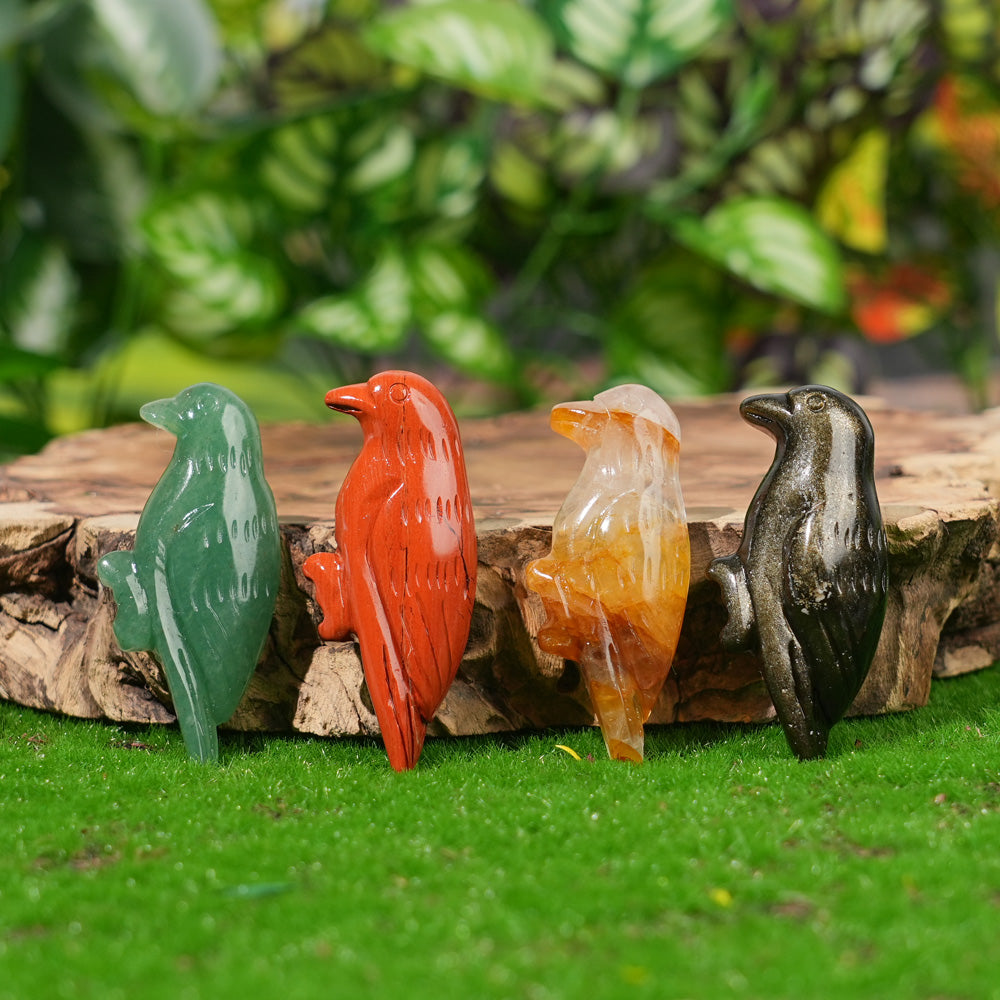 Natural Crystal Carving Hummingbird