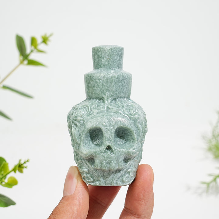Unique,Natural Crystal Magic Potion Bottle Carving