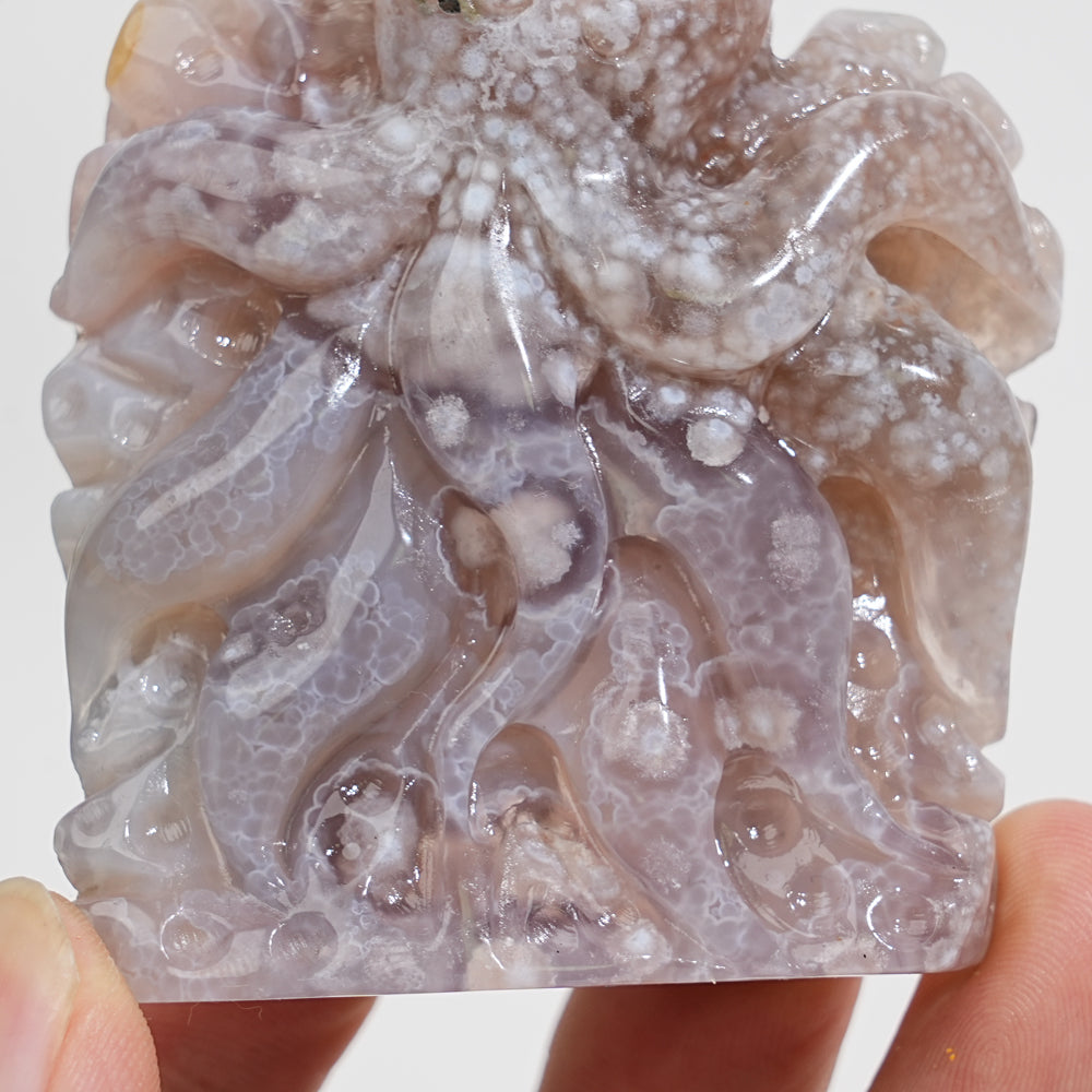 Unique,Natural Crystal Flower Agate Octopus