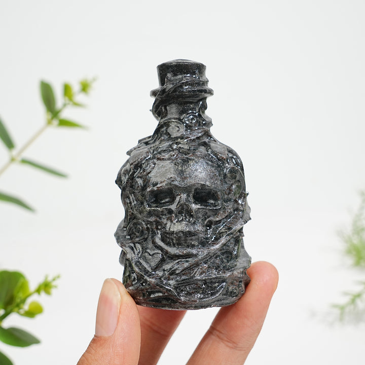 Unique,Natural Crystal Magic Potion Bottle Carving