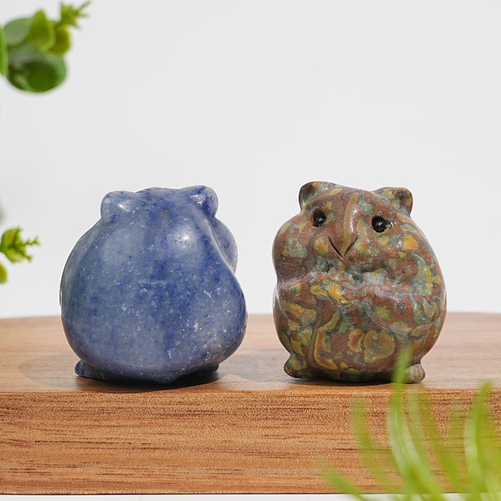 Natural Crystal Carving Chubby Hamster