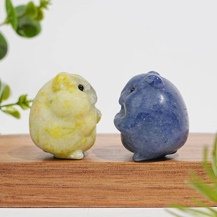 Natural Crystal Carving Chubby Hamster