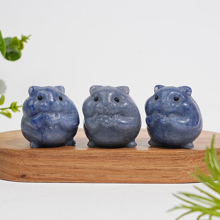 Natural Crystal Carving Chubby Hamster