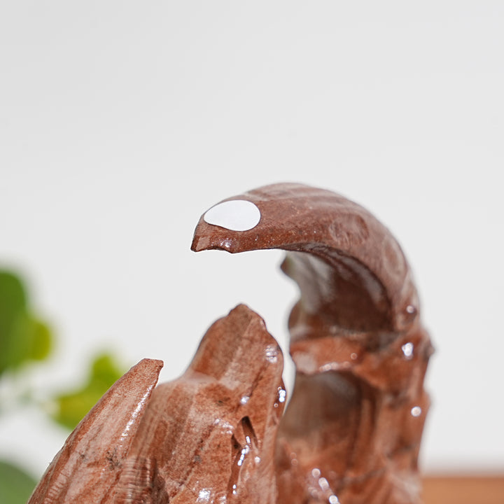 A Slightly Imperfect Natural Crystal Carving Forest Moon Wolf