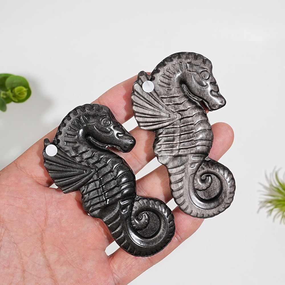 A Slightly Imperfect Natural Crystal Carving Cute Seahorse