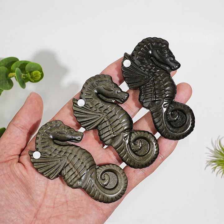 A Slightly Imperfect Natural Crystal Carving Cute Seahorse