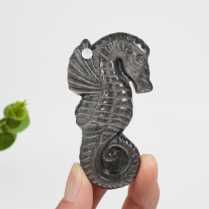A Slightly Imperfect Natural Crystal Carving Cute Seahorse