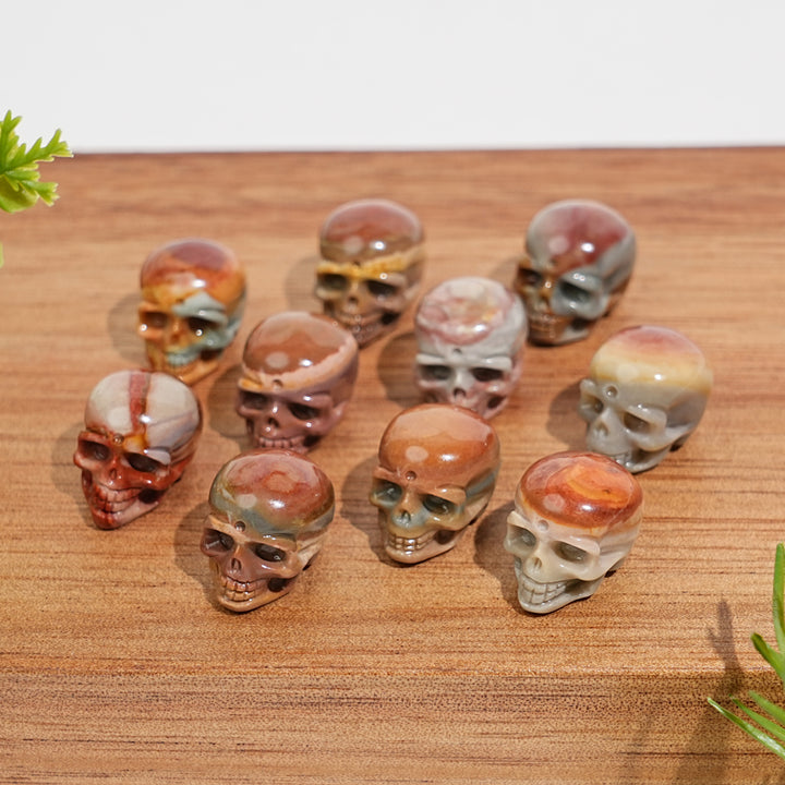 Natural Crystal Carving Alashan Agate Skull