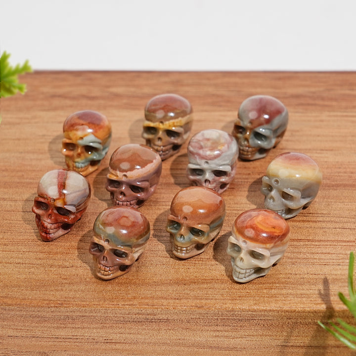 Natural Crystal Carving Alashan Agate Skull