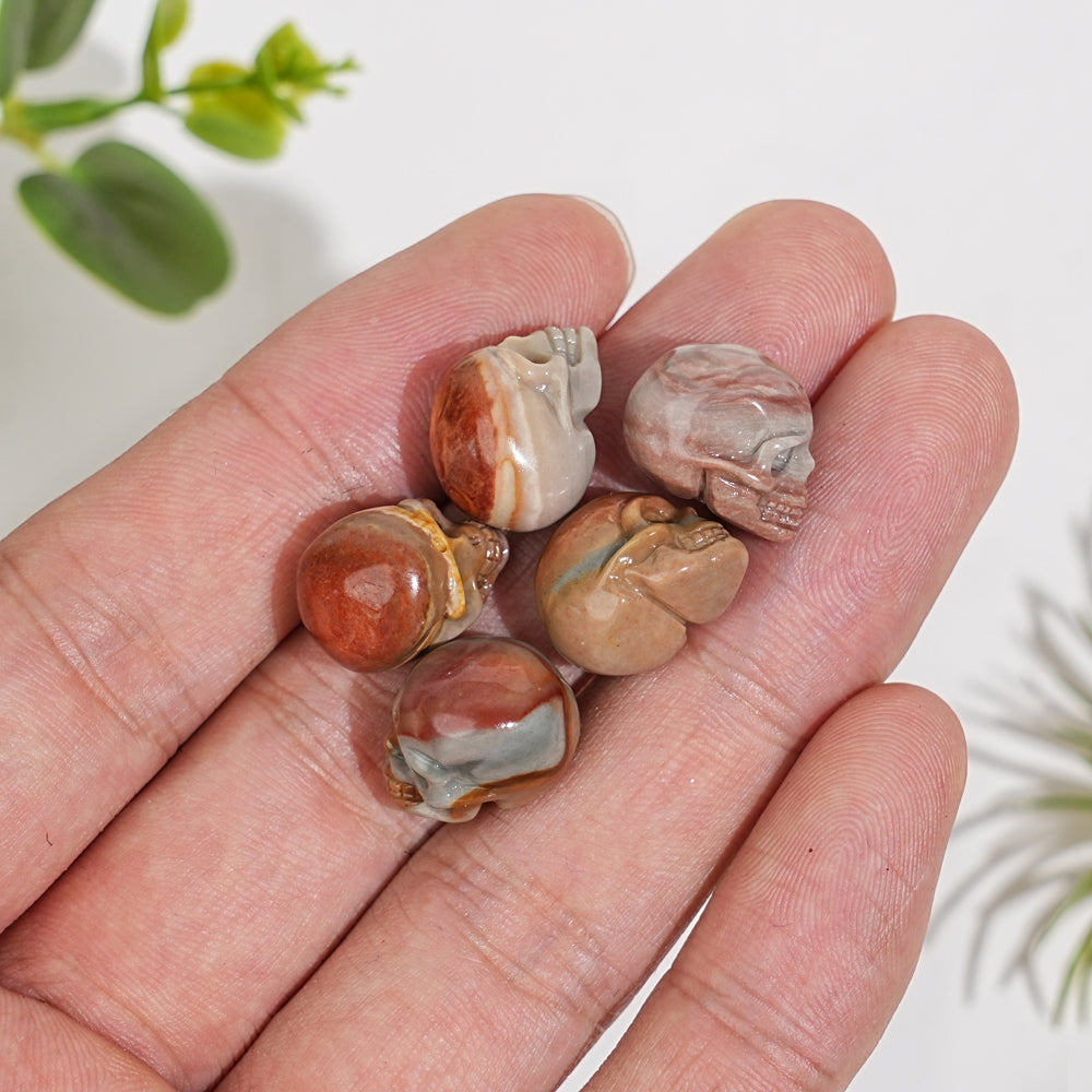 Natural Crystal Carving Alashan Agate Skull