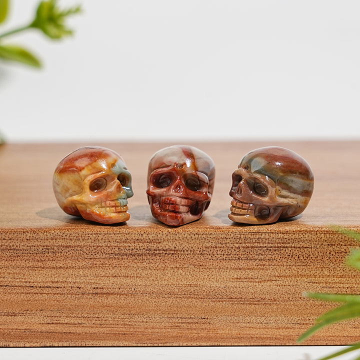 Natural Crystal Carving Alashan Agate Skull