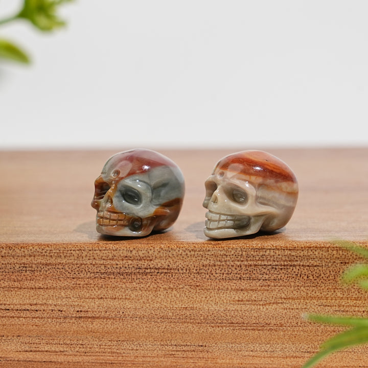Natural Crystal Carving Alashan Agate Skull