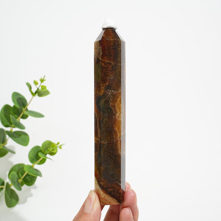 Unique,Natural Crystal Fluorite With Pyrite And Hematite Point