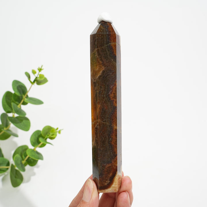 Unique,Natural Crystal Fluorite With Pyrite And Hematite Point