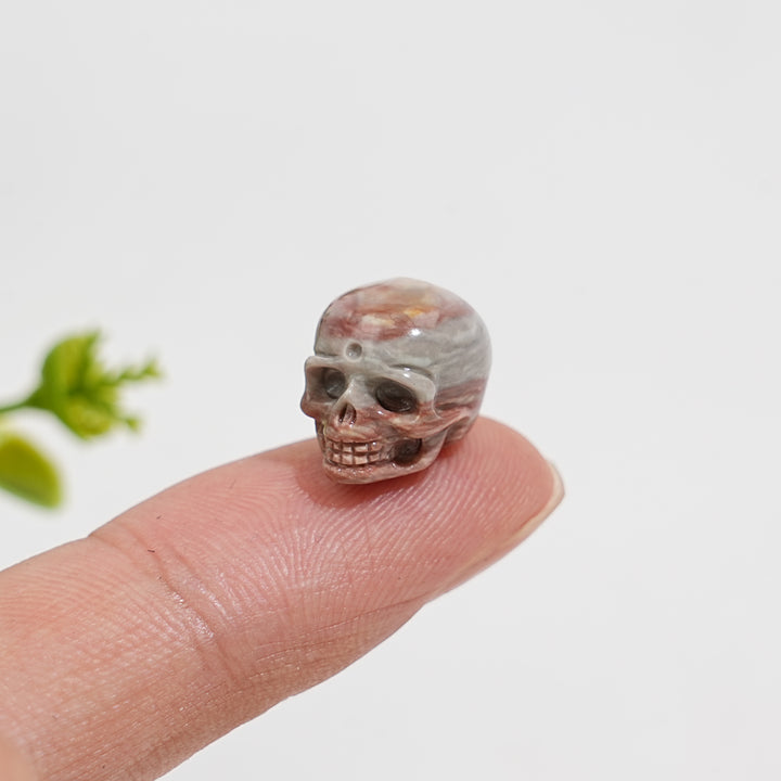 Natural Crystal Carving Alashan Agate Skull