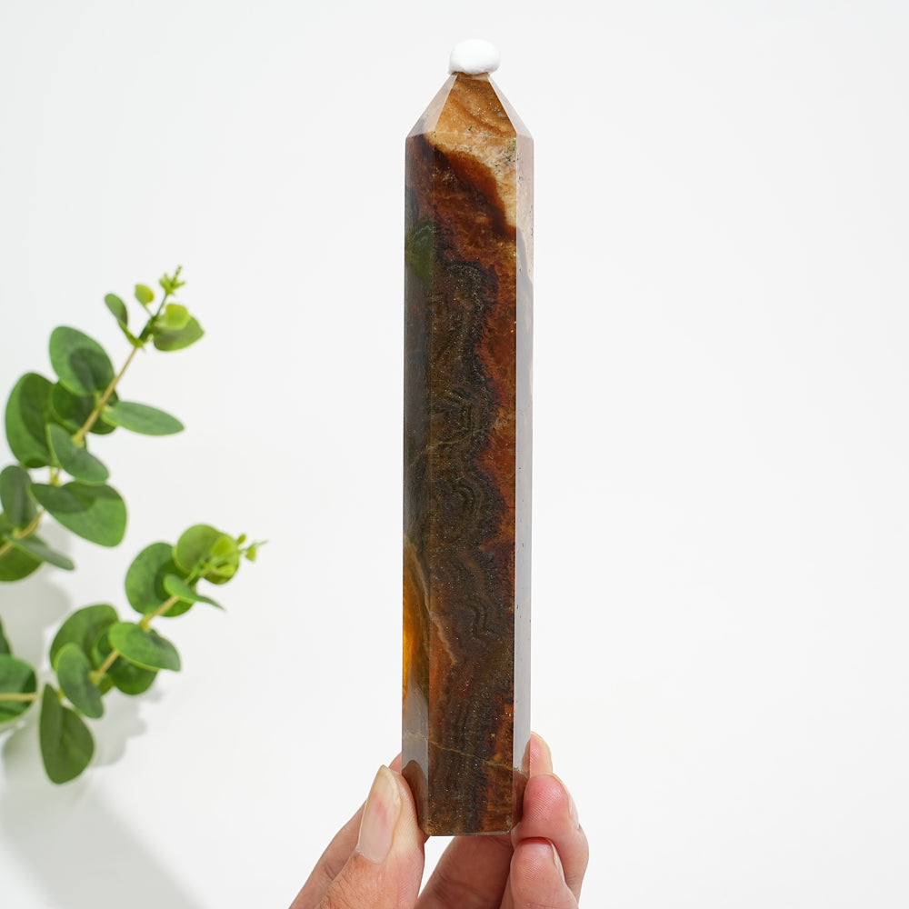 Unique,Natural Crystal Fluorite With Pyrite And Hematite Point