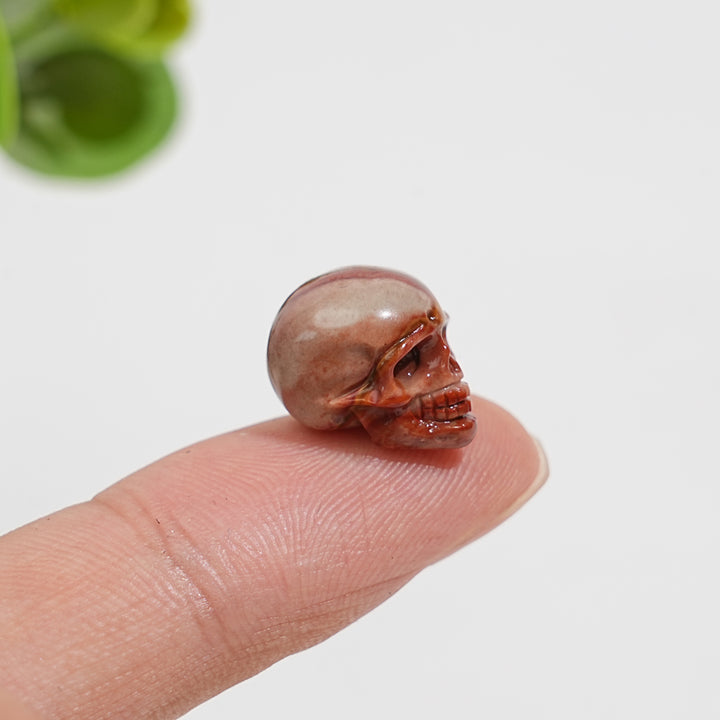 Natural Crystal Carving Alashan Agate Skull