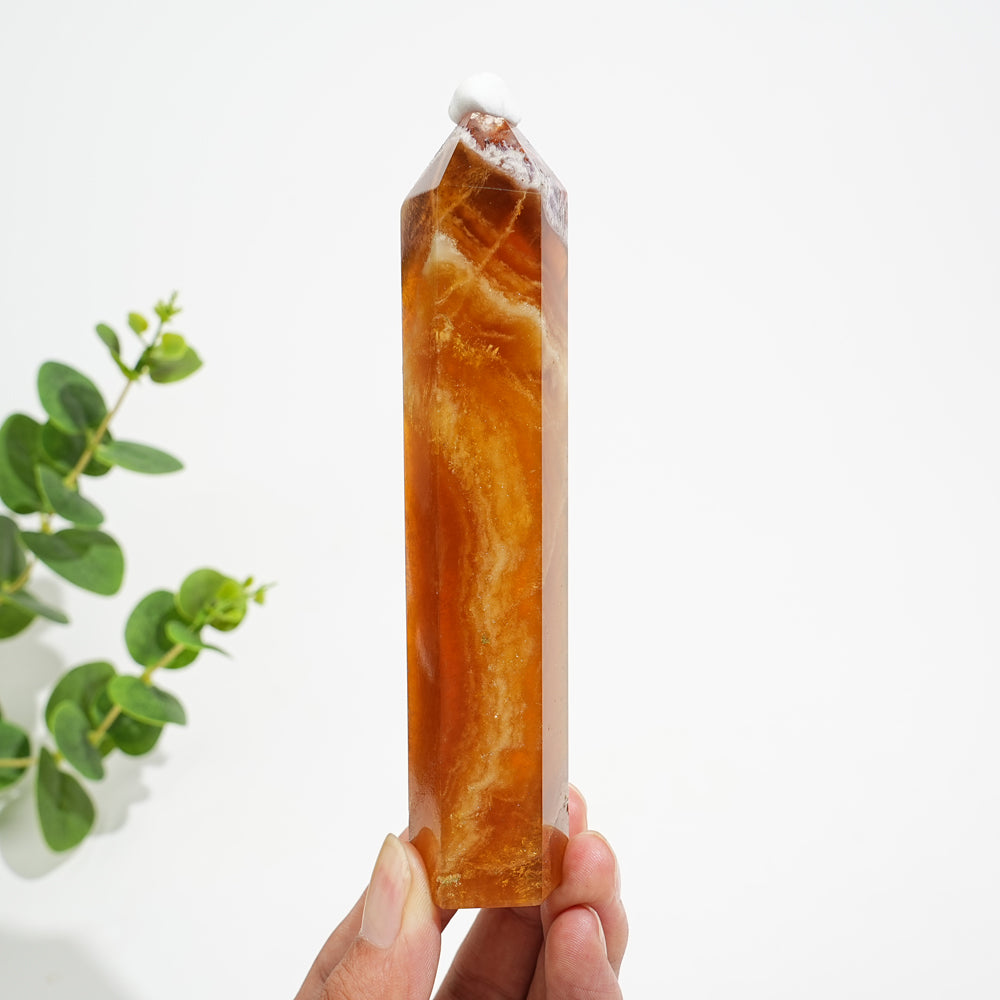 Unique,Natural Crystal Fluorite With Pyrite And Hematite Point