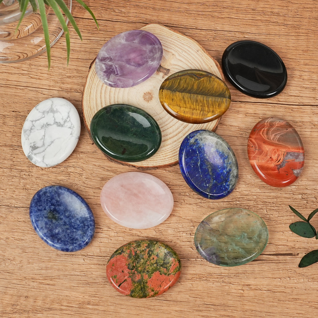 Natural Crystal Worry Stone,Palm Stone
