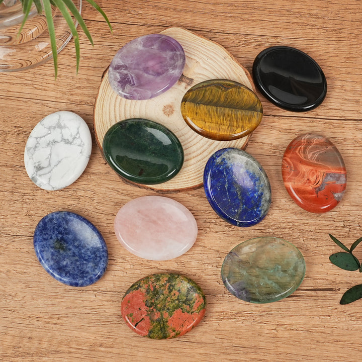 Natural Crystal Worry Stone,Palm Stone